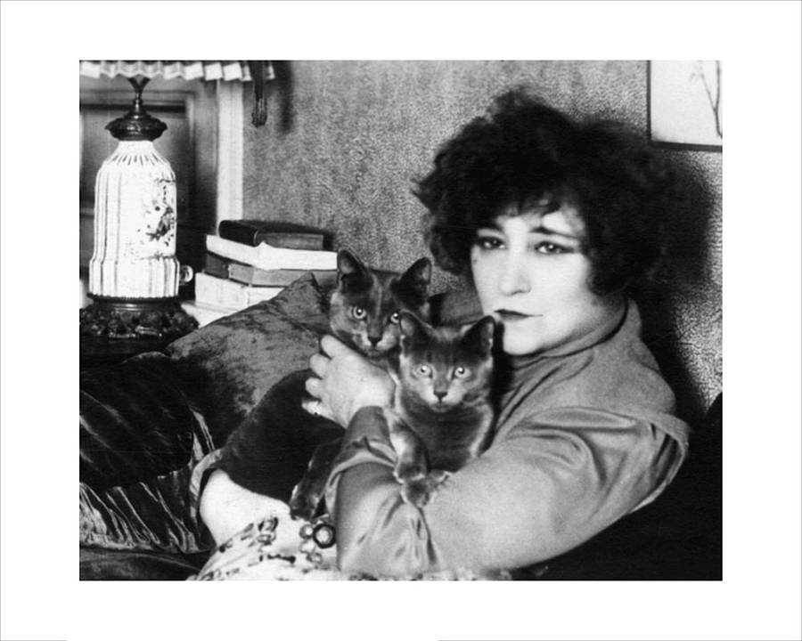 original_colette-with-her-cats-vintage-photograph-1925